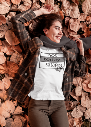 "not today satan" Short-Sleeve Unisex T-Shirt