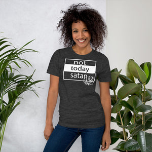 "not today satan" Short-Sleeve Unisex T-Shirt