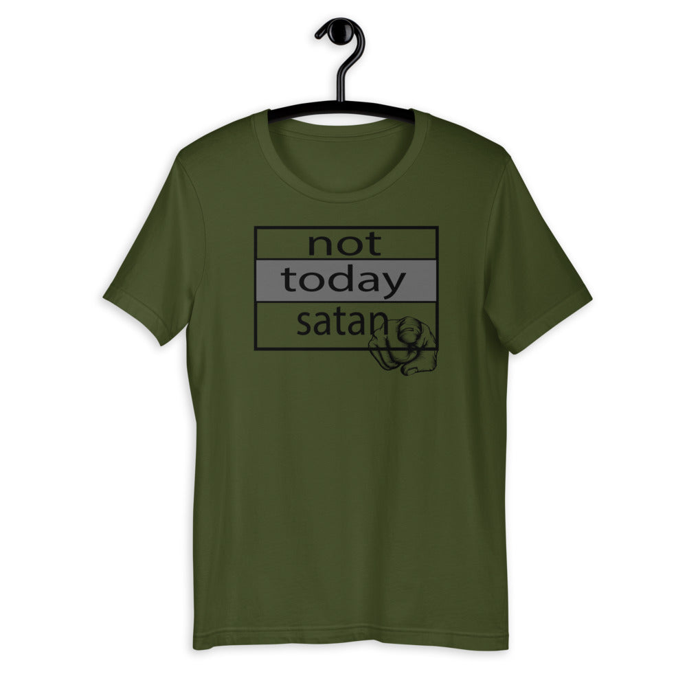 "not today satan" Short-Sleeve Unisex T-Shirt