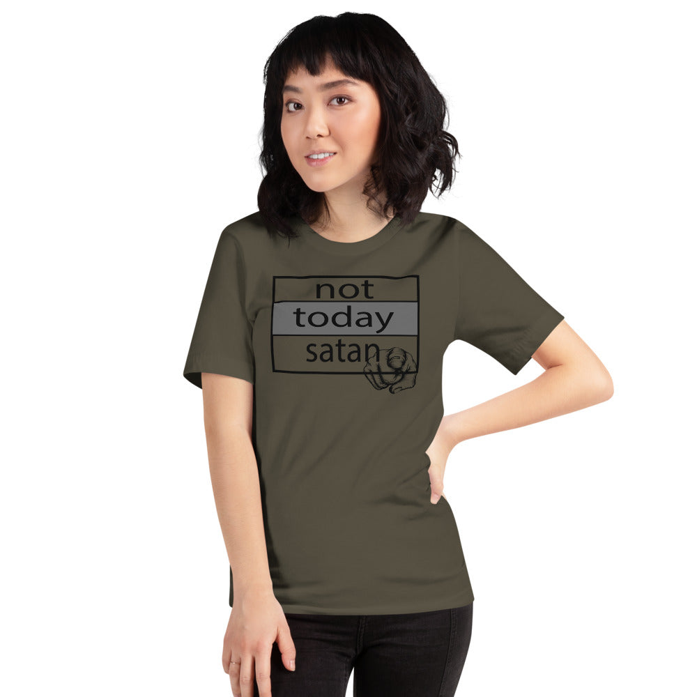 "not today satan" Short-Sleeve Unisex T-Shirt