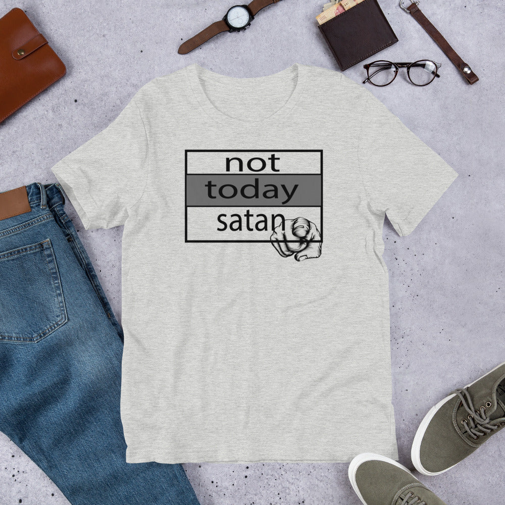 "not today satan" Short-Sleeve Unisex T-Shirt