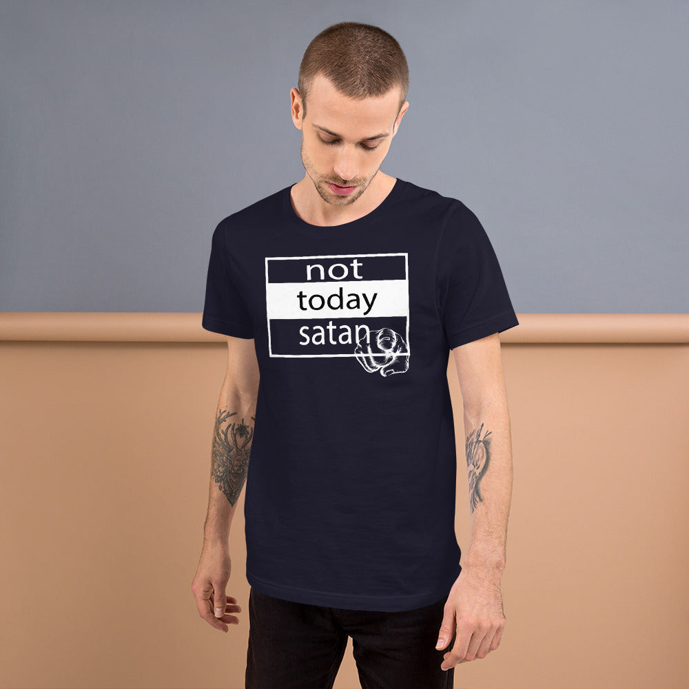 "not today satan" Short-Sleeve Unisex T-Shirt